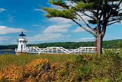 Doubling Point Lighthouse in Autumn in Maine